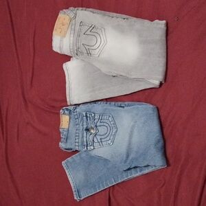 Bundle Of 2 True Religion Jeans Pants For Boys Size 7